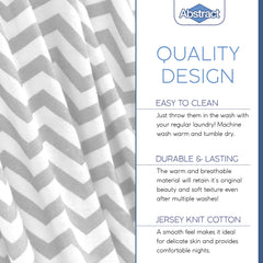 Abstract Cotton Crib Sheets gray zigzag adds stylish nursery decor.