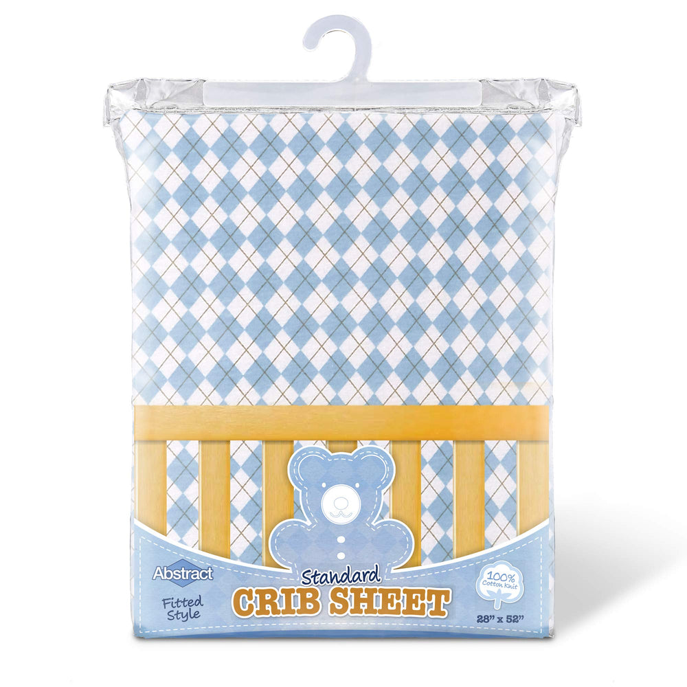 Standard 28x52 crib sheet fits most cribs securely.
