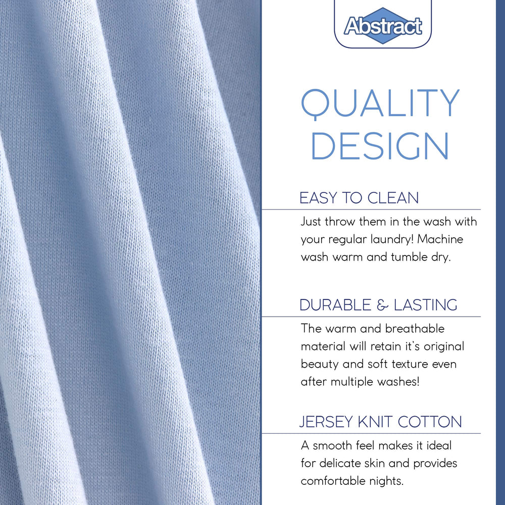 Abstract easy-care crib sheets ready for machine wash and long-lasting softness.