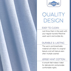 Abstract easy-care crib sheets ready for machine wash and long-lasting softness.