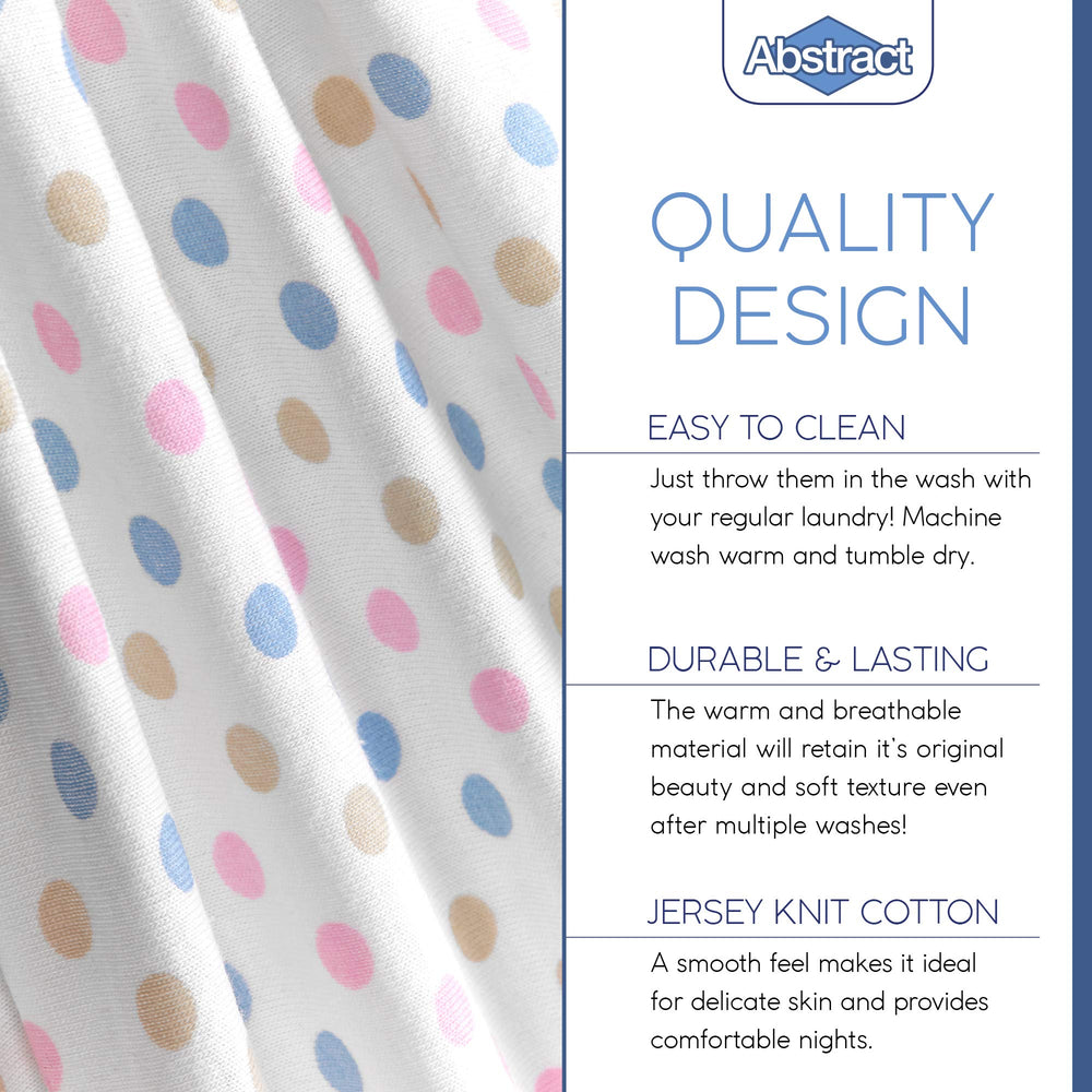 Abstract Mini Crib Sheets nursery decor friendly polka dot style.