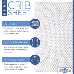 Abstract Mini Crib Sheets snug fit six-inch pocket on mini crib.