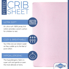 Abstract Mini Crib Sheets snug fit with elastic edges keep mattress secure.