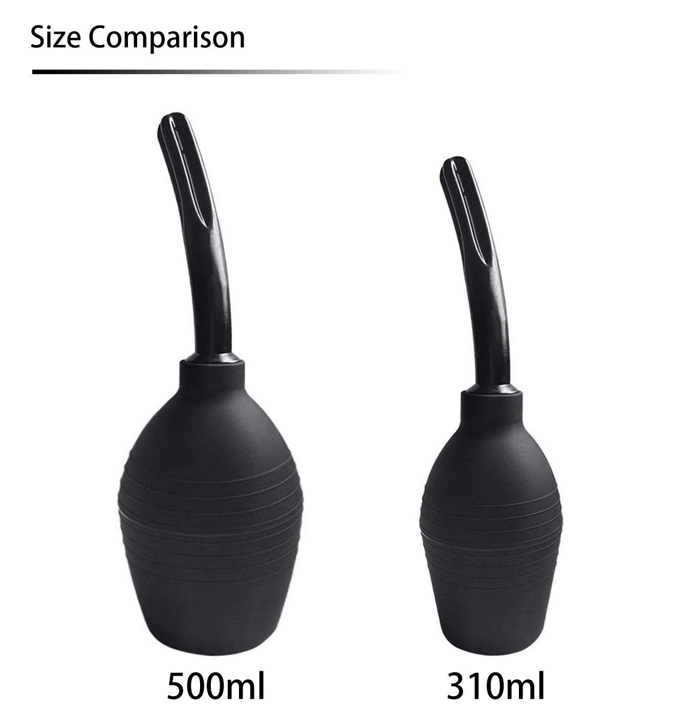 Abyclean anal douche bulb black nozzle detail for precise application
