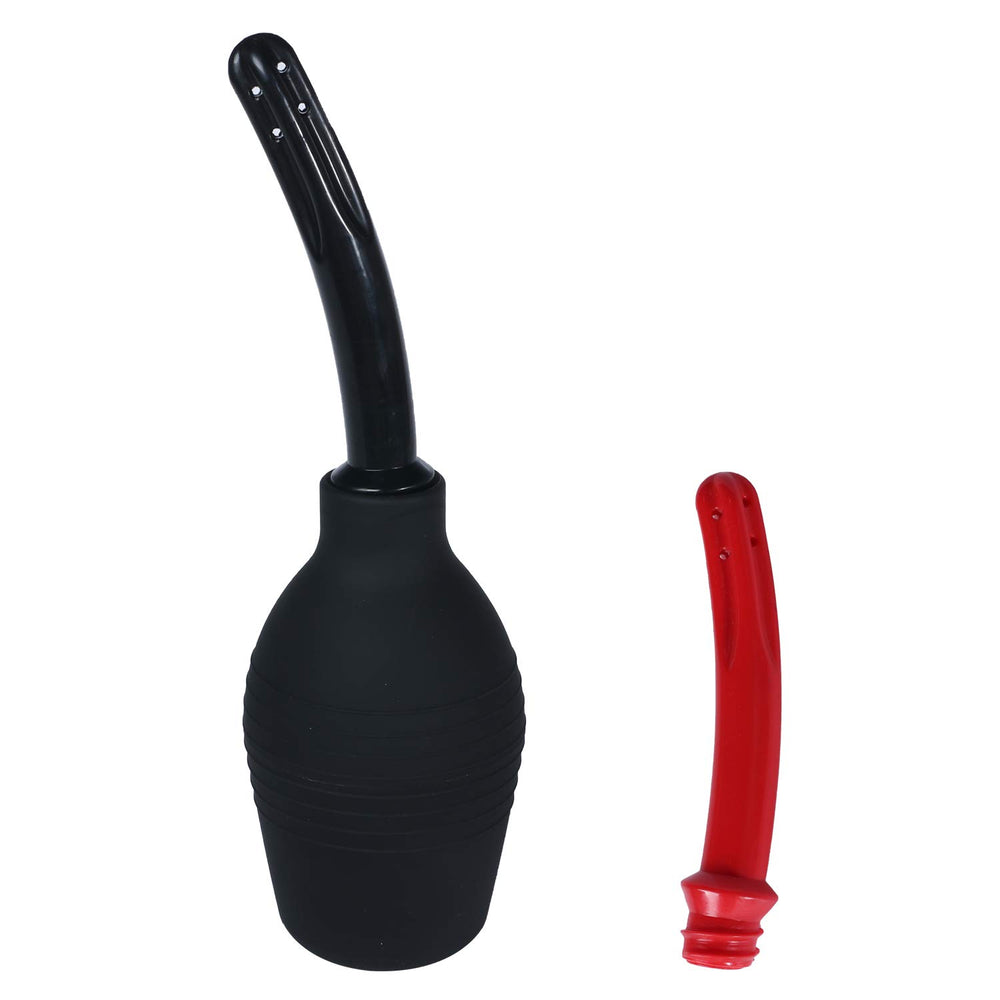 Abyclean dual-nozzle anal douche bulb for versatile at-home cleansing