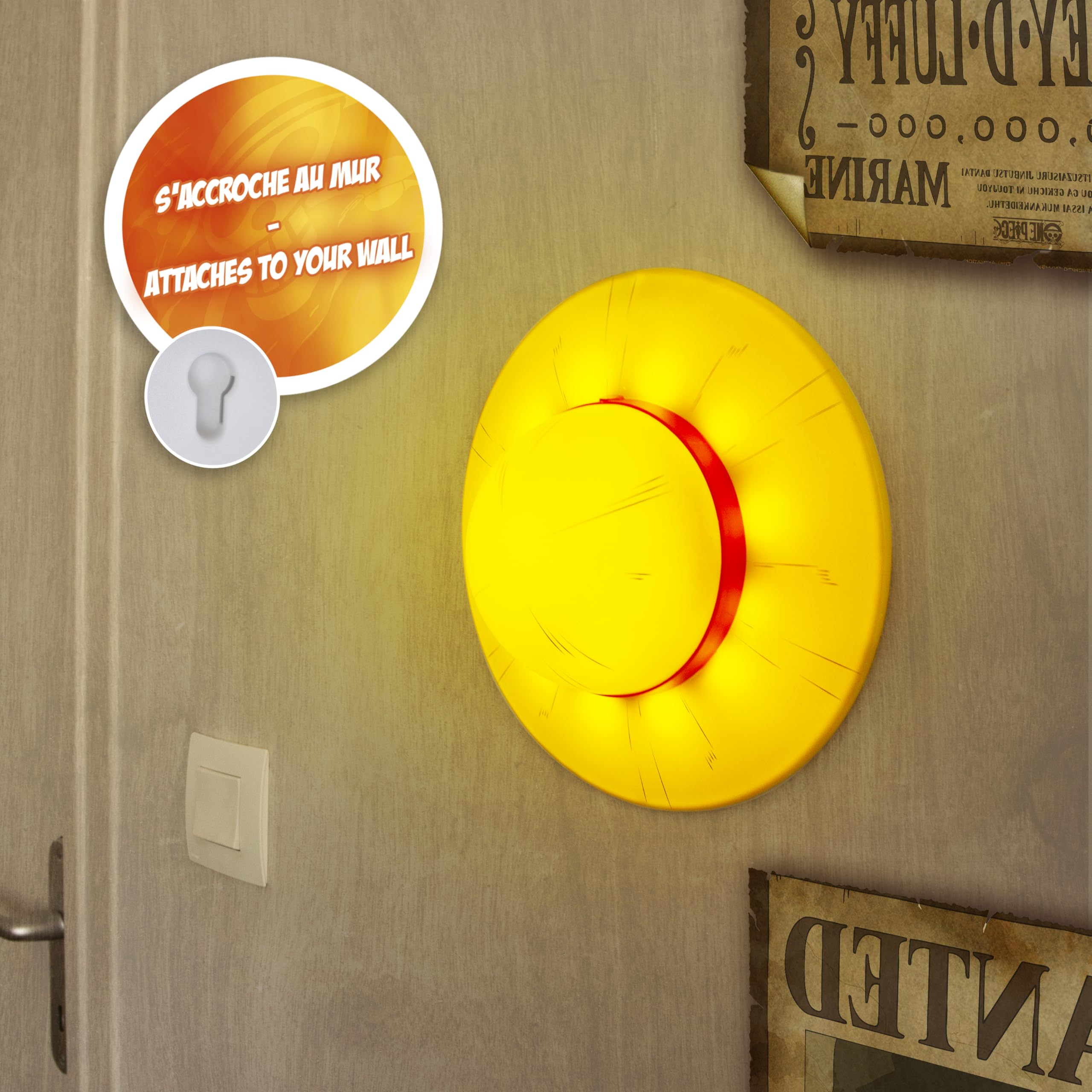 ABYSTYLE One Piece Straw Hat Lamp LED technology enables portable lighting