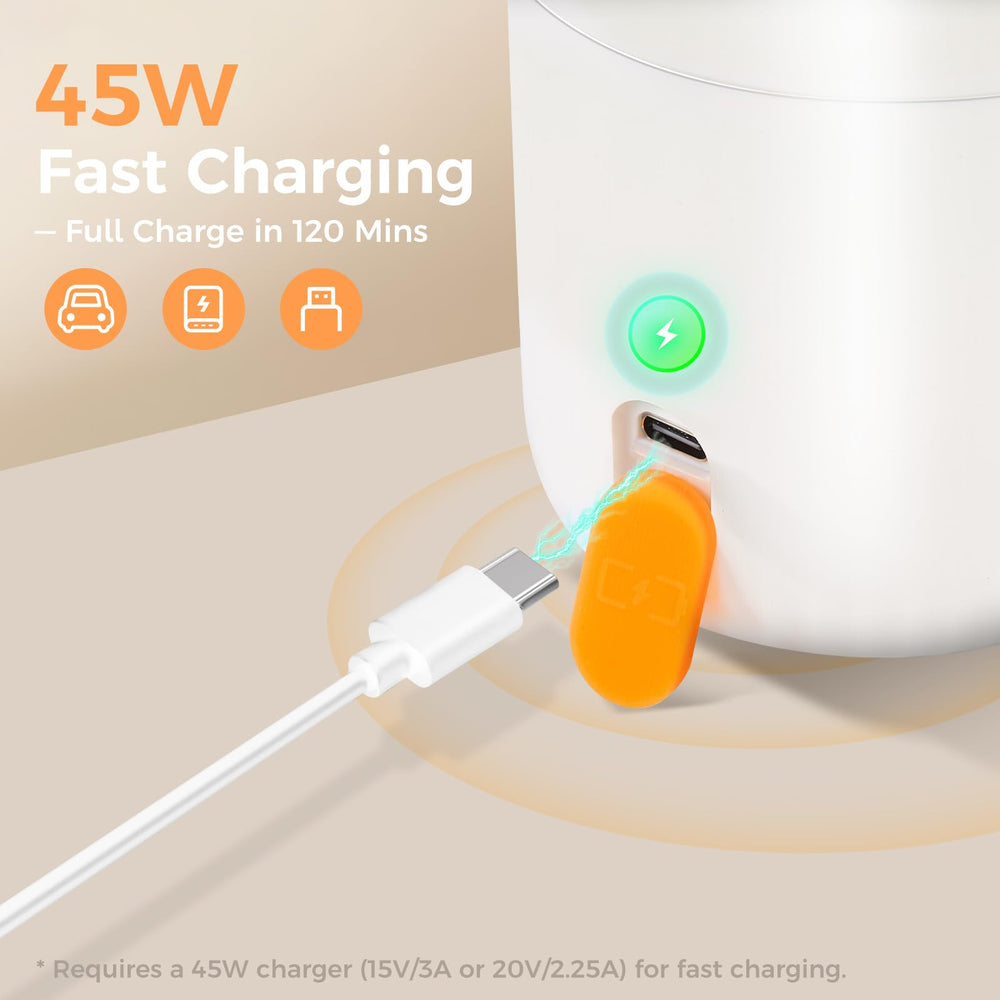ACABEA cord-free travel warmer for easy on-the-go use.