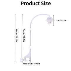 Accfore crib mobile stand fits most cots and prams for versatile nursery decor.