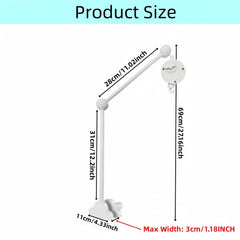 Accfore mobile arm being assembled without tools for quick setup