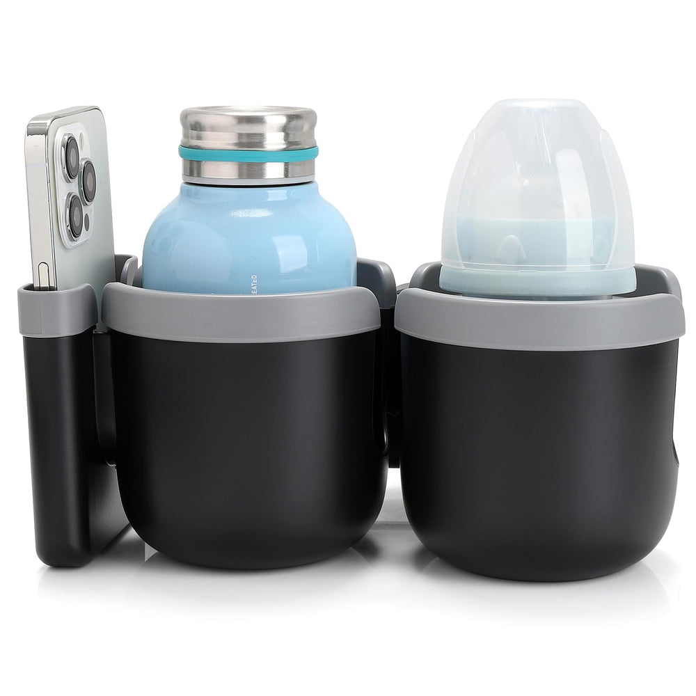 Accmor 2-in-1 cup and phone holder preserves beverages and calls at hand.