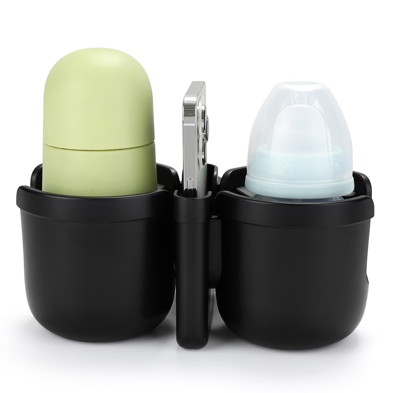 Accmor 2-in-1 cup and phone holder for quick access while walking.