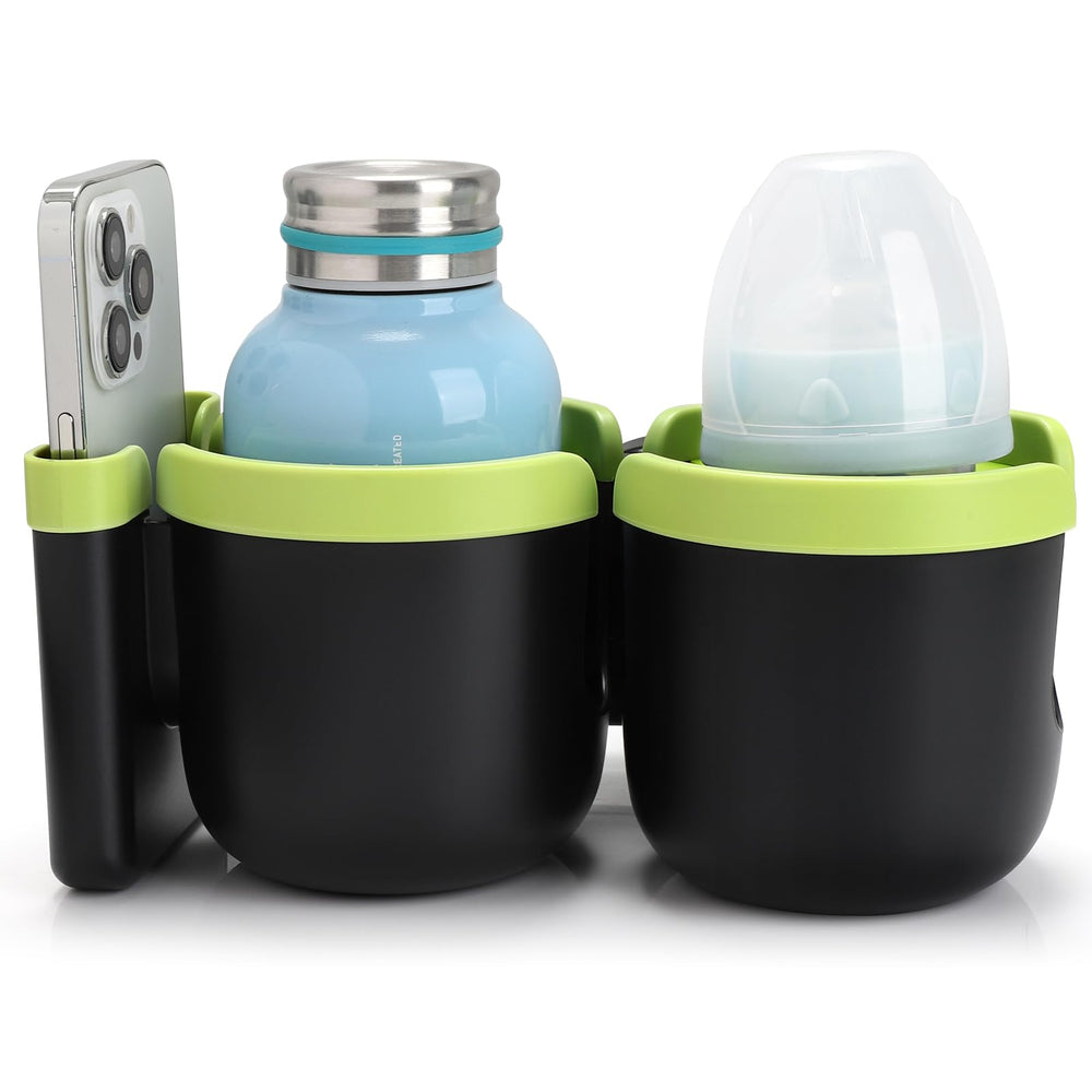 Accmor 2-in-1 cup and phone holder provides easy access on the move.