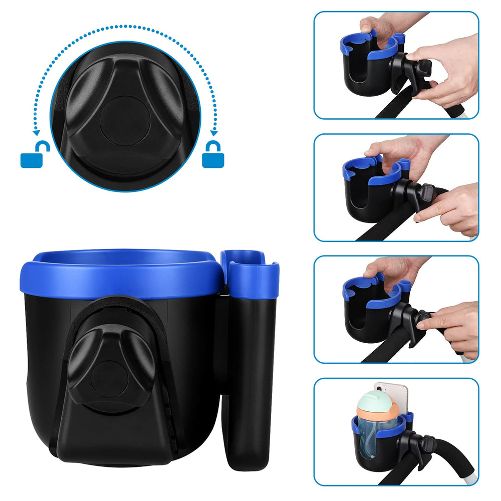 Accmor 360-degree clamp lets you angle the cup holder to fit any bar.