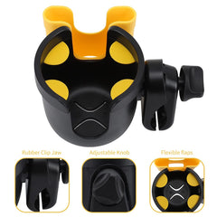 360-degree rotating clamp design allows orientation changes without removing the holder.
