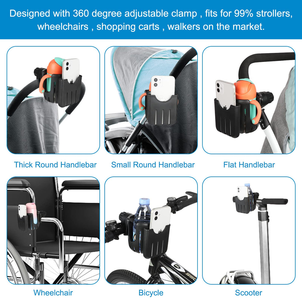 Accmor 360-degree rotatable clamp secures the holder without shifting.