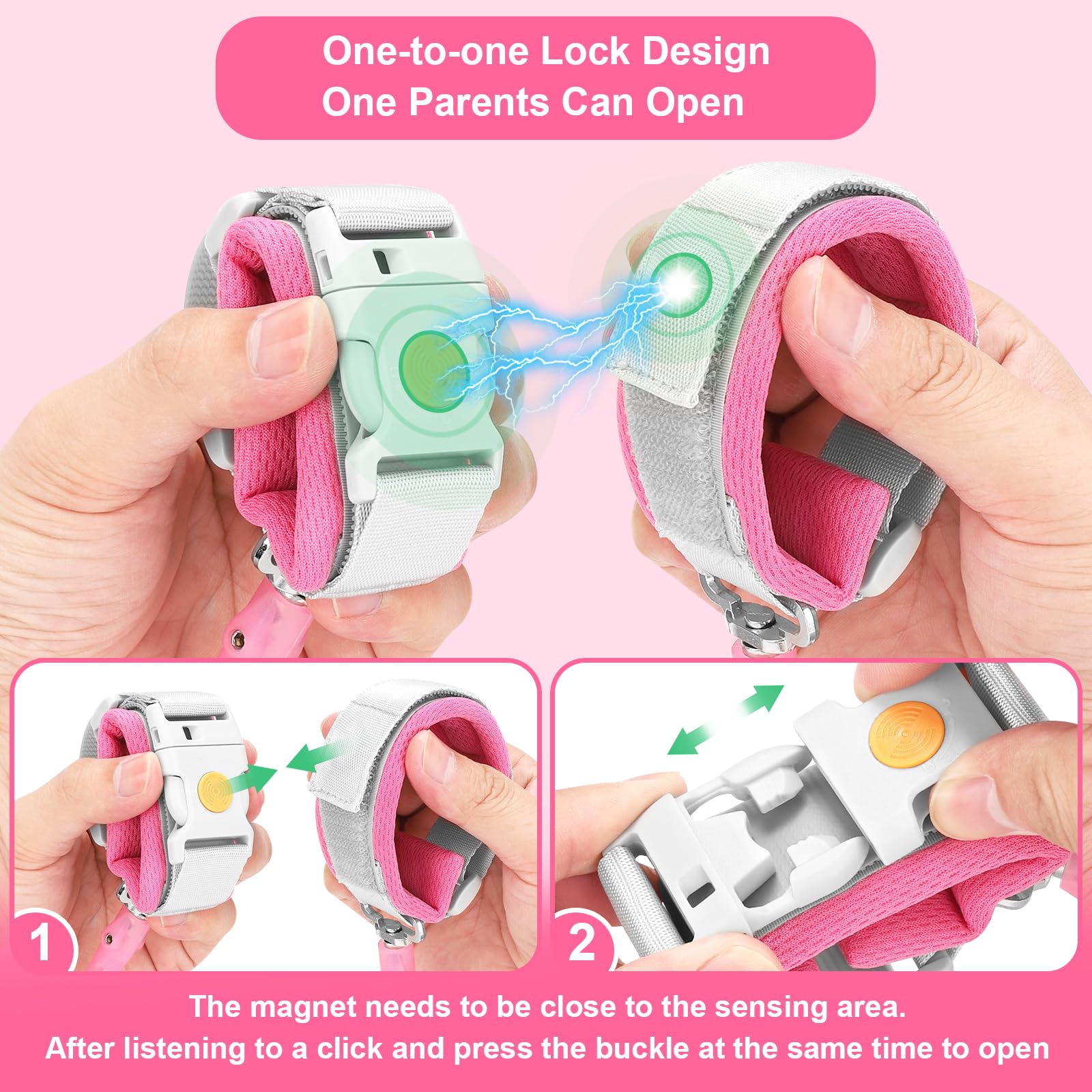 Accmor 6.5 ft spring rope keeps kids close while allowing safe play.