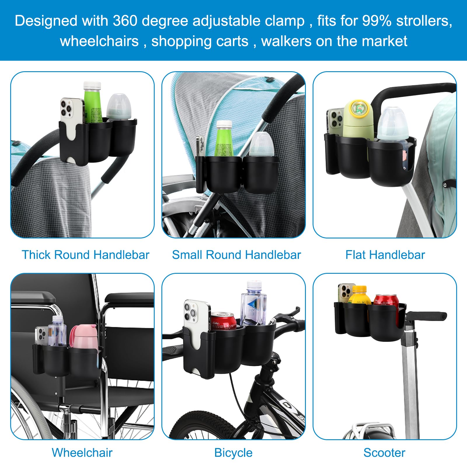 Accmor durable ABS plastic construction resists wear during daily stroller use.