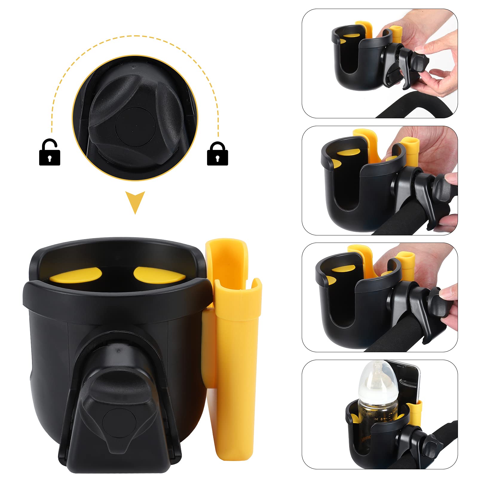 ABS plastic and rubber construction ensures durability for daily use.