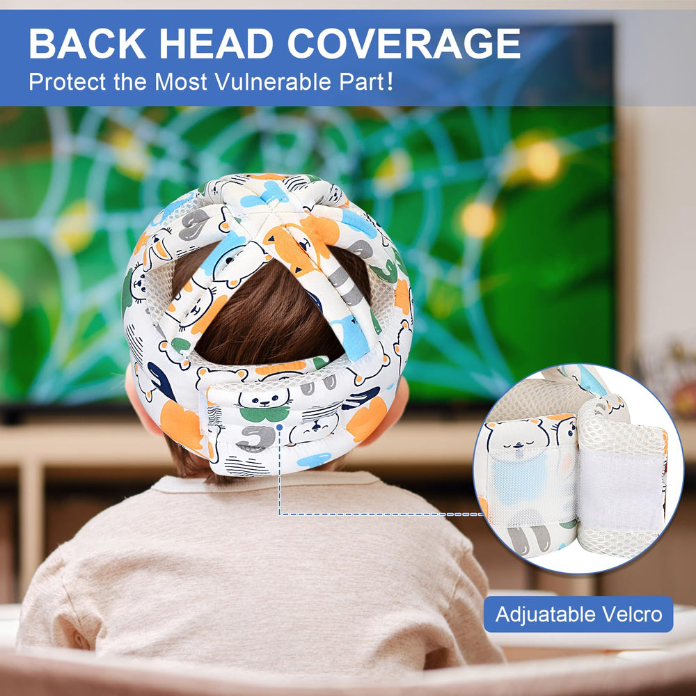 Accmor adjustable helmet fits 15–21 inches for growing babies.