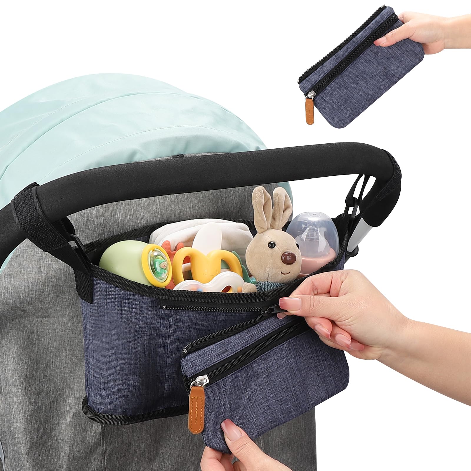 Accmor adjustable Velcro strap facilitates secure, versatile stroller installation
