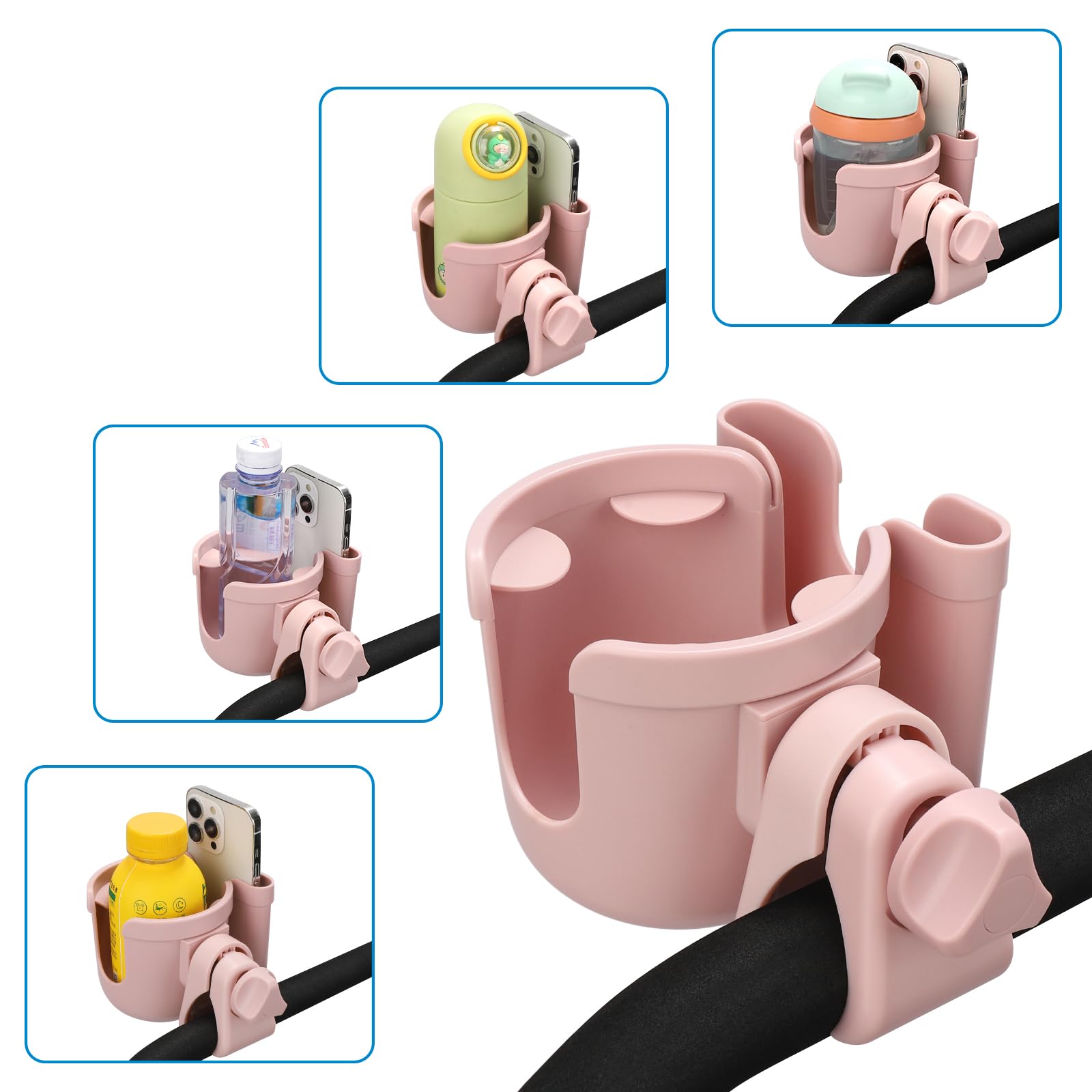 Accmor all-in-one cup and phone accessory for bikes, walkers, and carts.