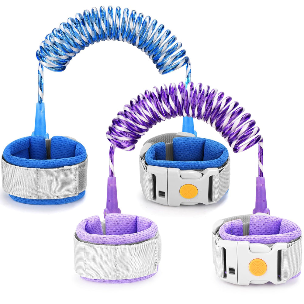 Accmor anti-lost wrist link with induction lock shown on a park setting for child safety.