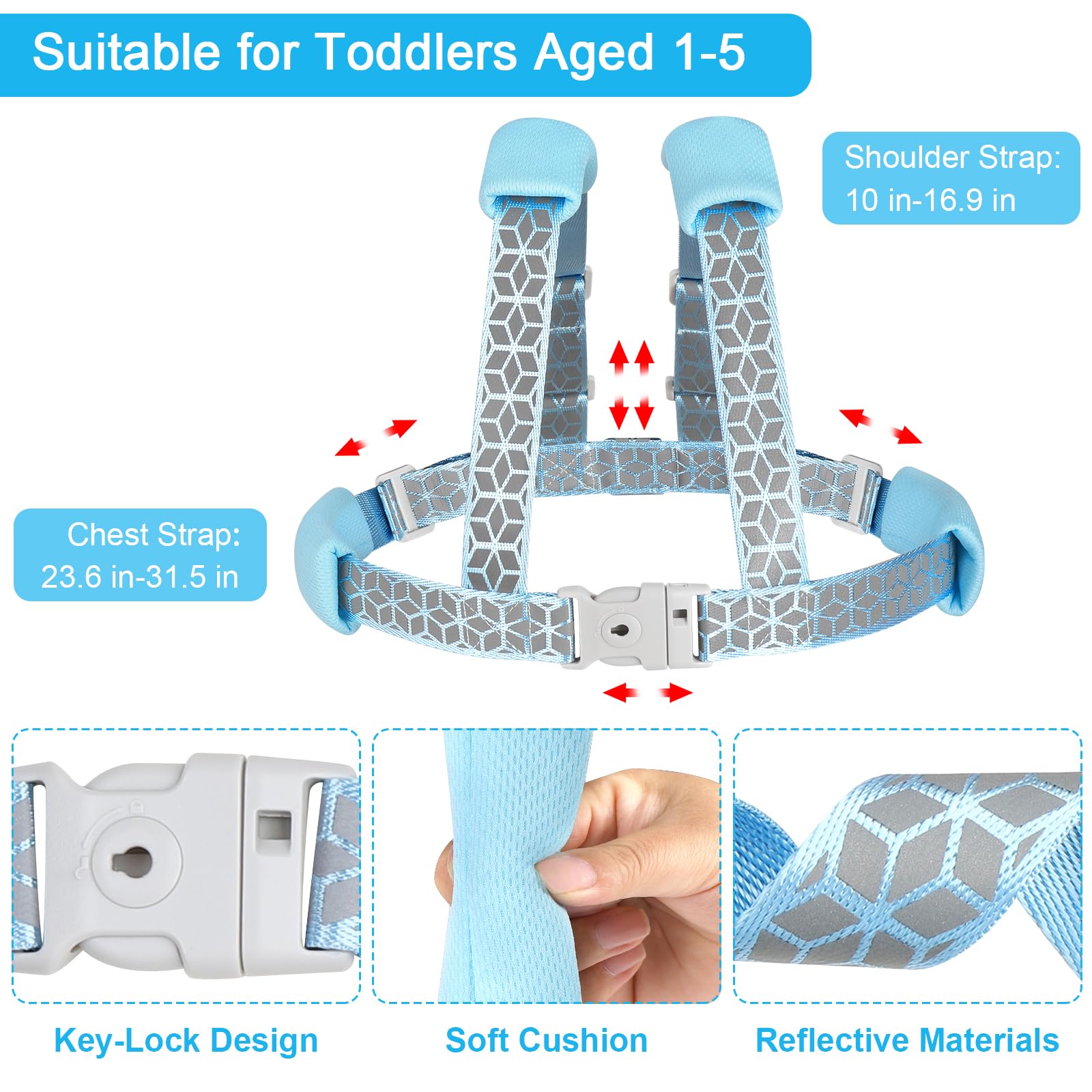 Anti-lost wrist link in stainless steel with PU coating for durability.