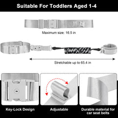 Accmor anti-lost wrist link in stainless steel for secure control.