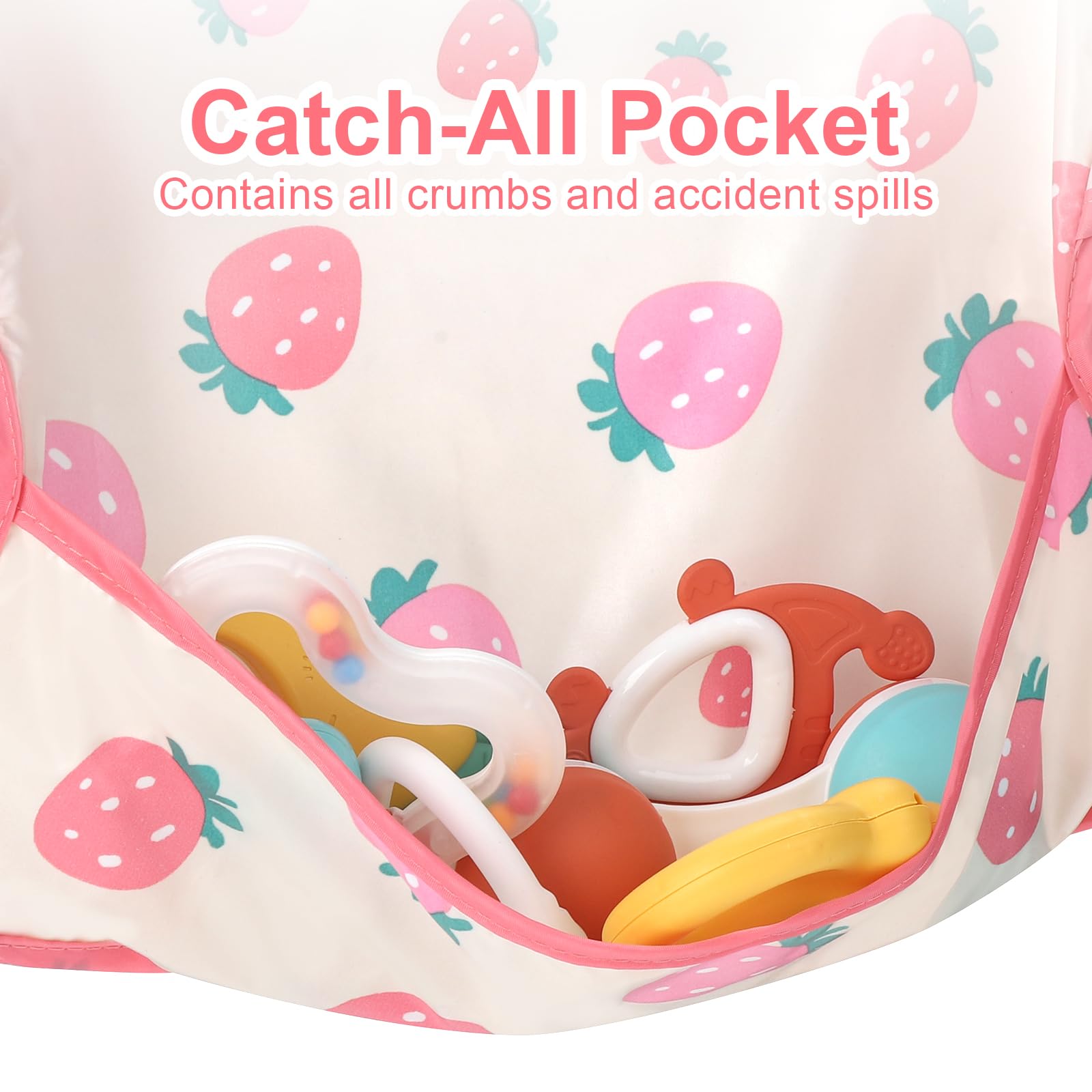 Accmor 6-24 month fit protects clothes during meals.
