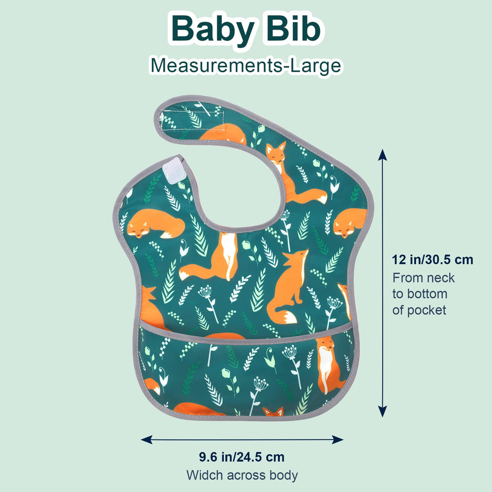 Accmor baby bibs come in a 3-pack for rotation.