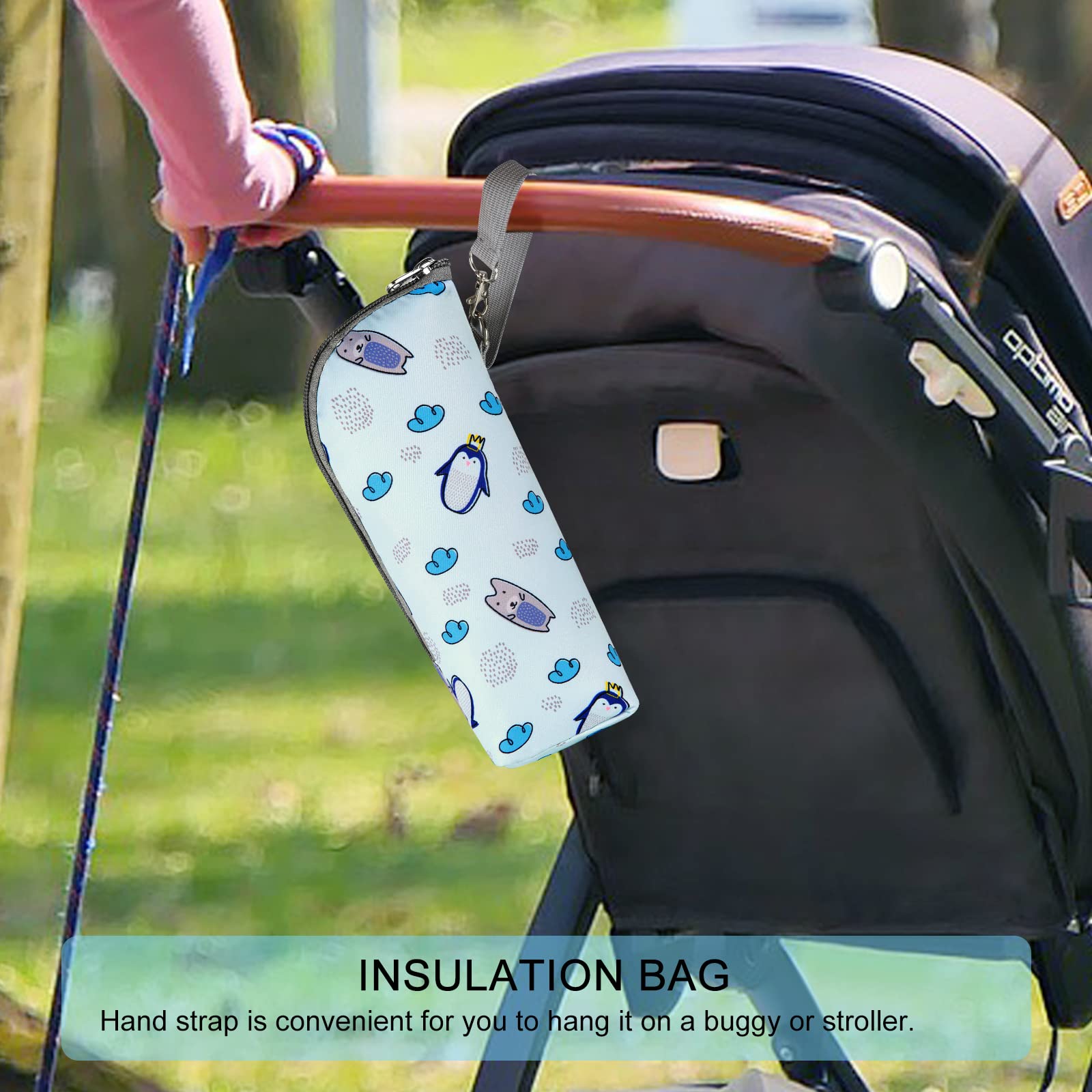 Accmor baby bottle cooler bag holding a bottle for daycare use