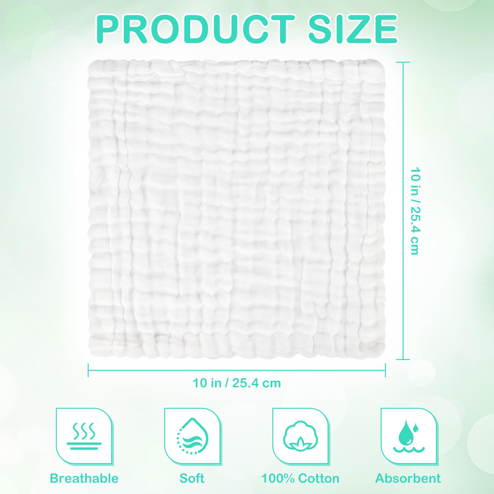 Accmor baby face towels: multi-use cloths for wipes and burp cloths.