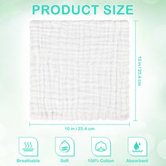 Accmor baby face towels: multi-use cloths for wipes and burp cloths.