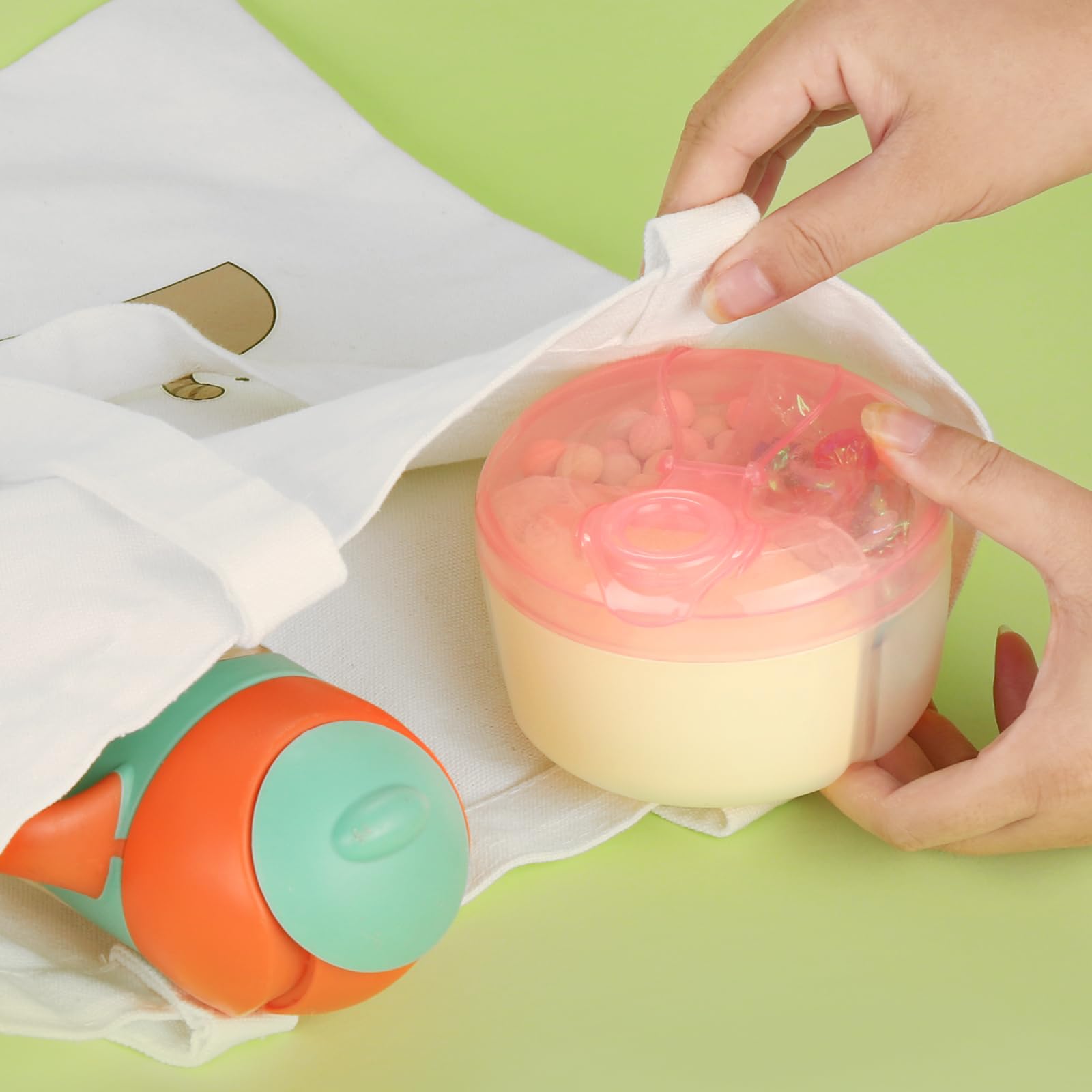 Convenient to carry snacks and fruits alongside formula.