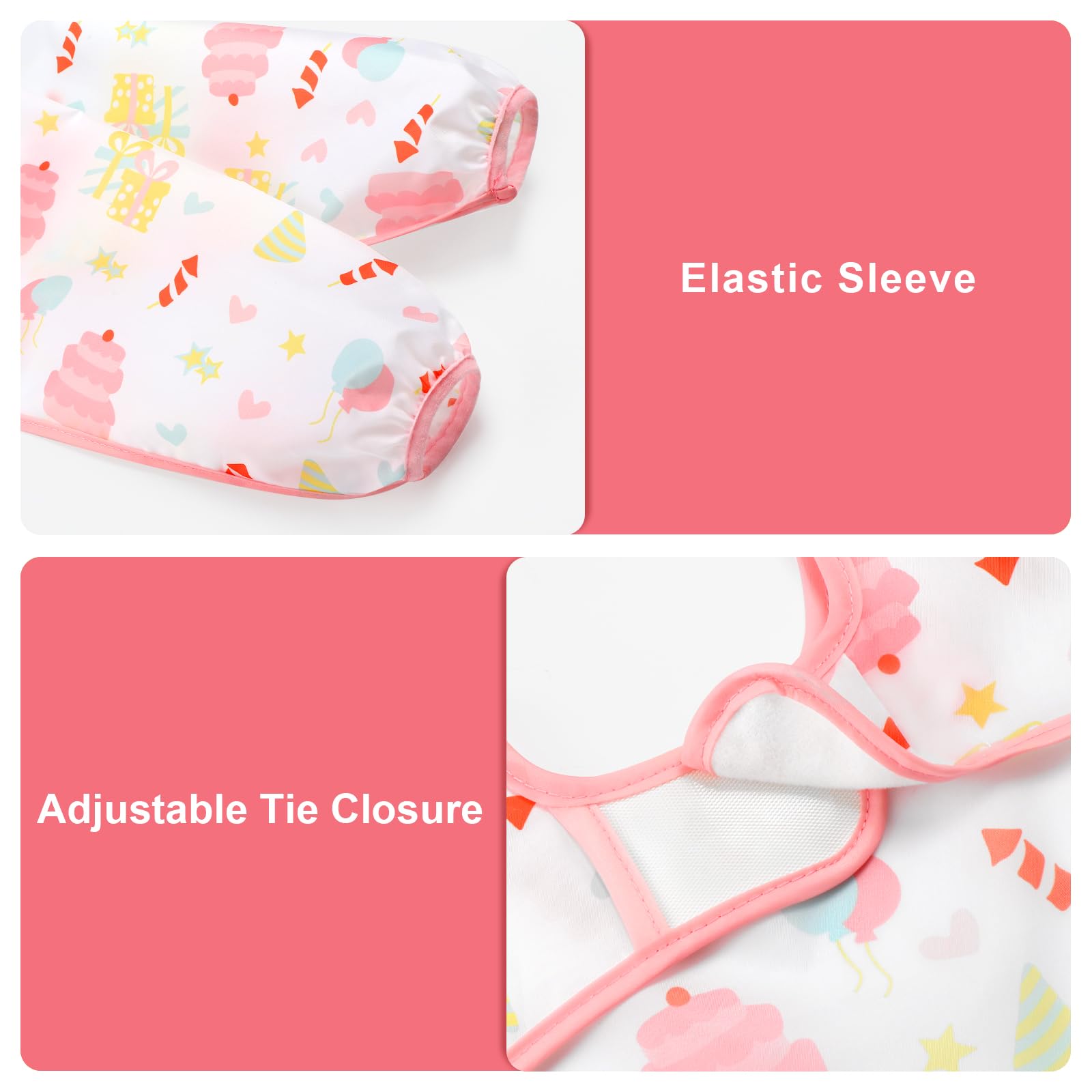 Accmor waterproof baby smock layer protects clothes during feeding