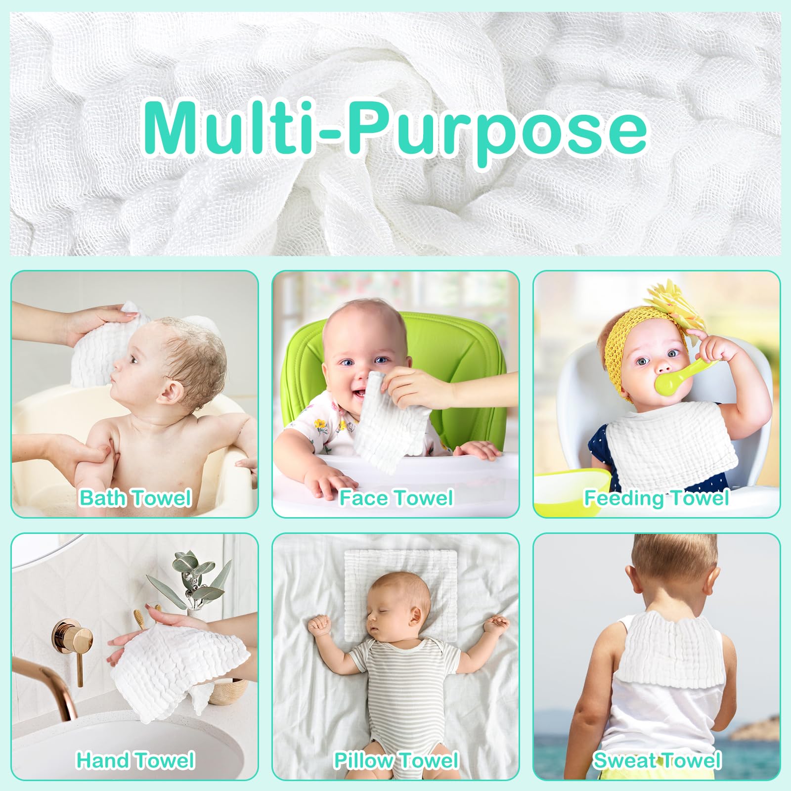 Accmor gift-set washcloths: ideal newborn shower or first-year gift.