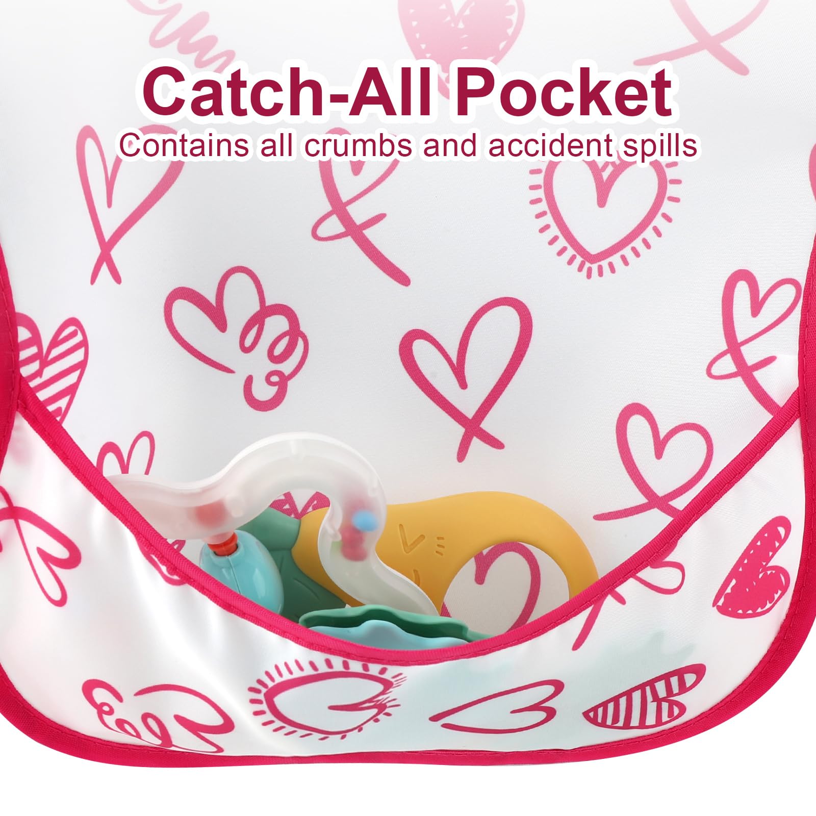 Accmor bib with adjustable Velcro for quick on-and-off during feeding