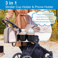 Accmor bottle holder with silicone petals secures a bottle on the move.