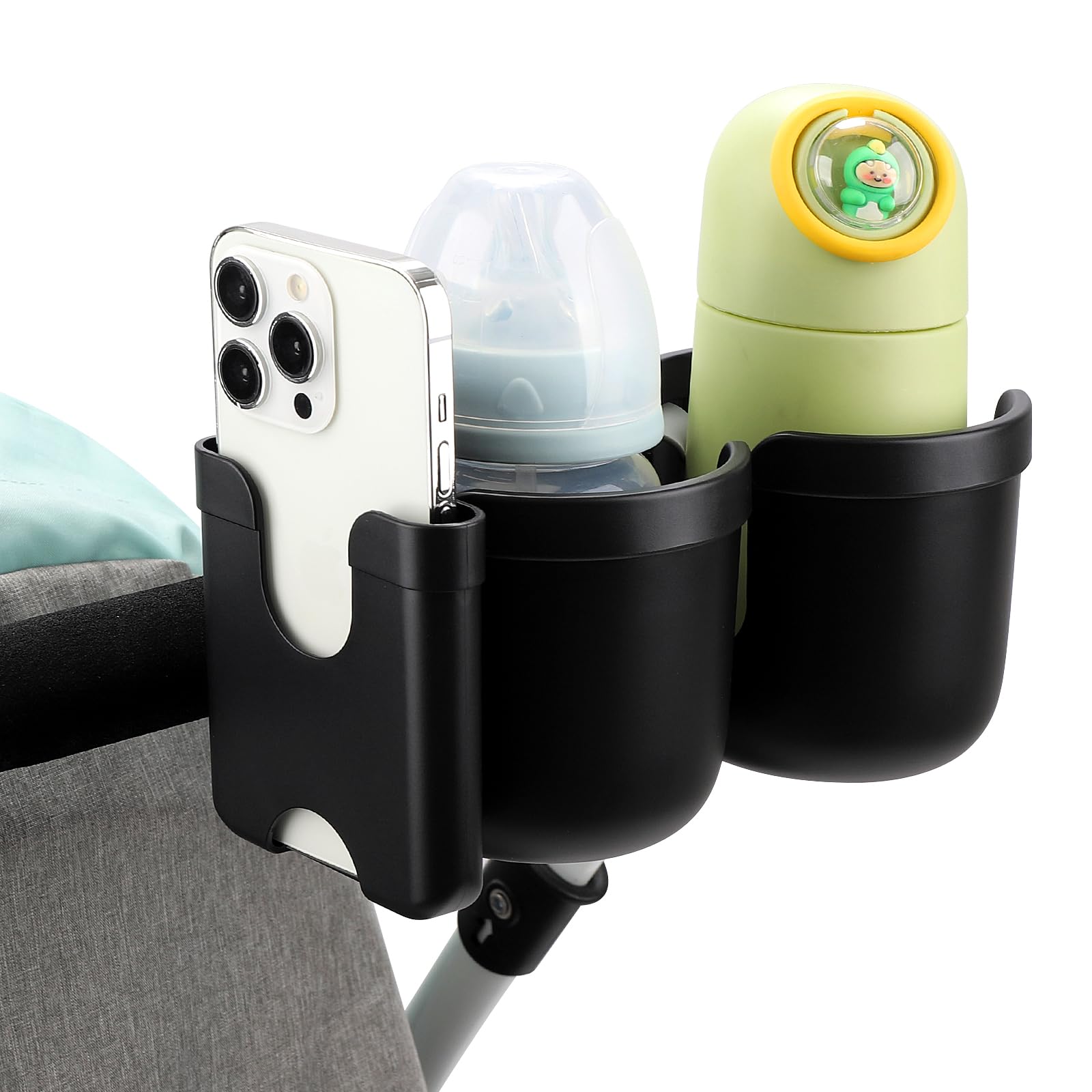 Accmor bottle holder with flexible silicone petals keeps drinks stable on rough surfaces.