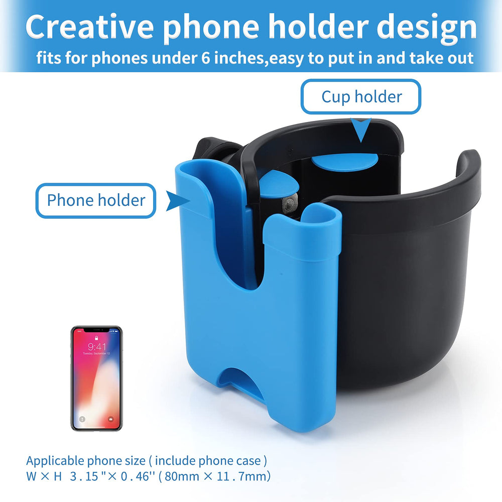 Accmor bottle holder with silicone petals grips cups firmly during travel.