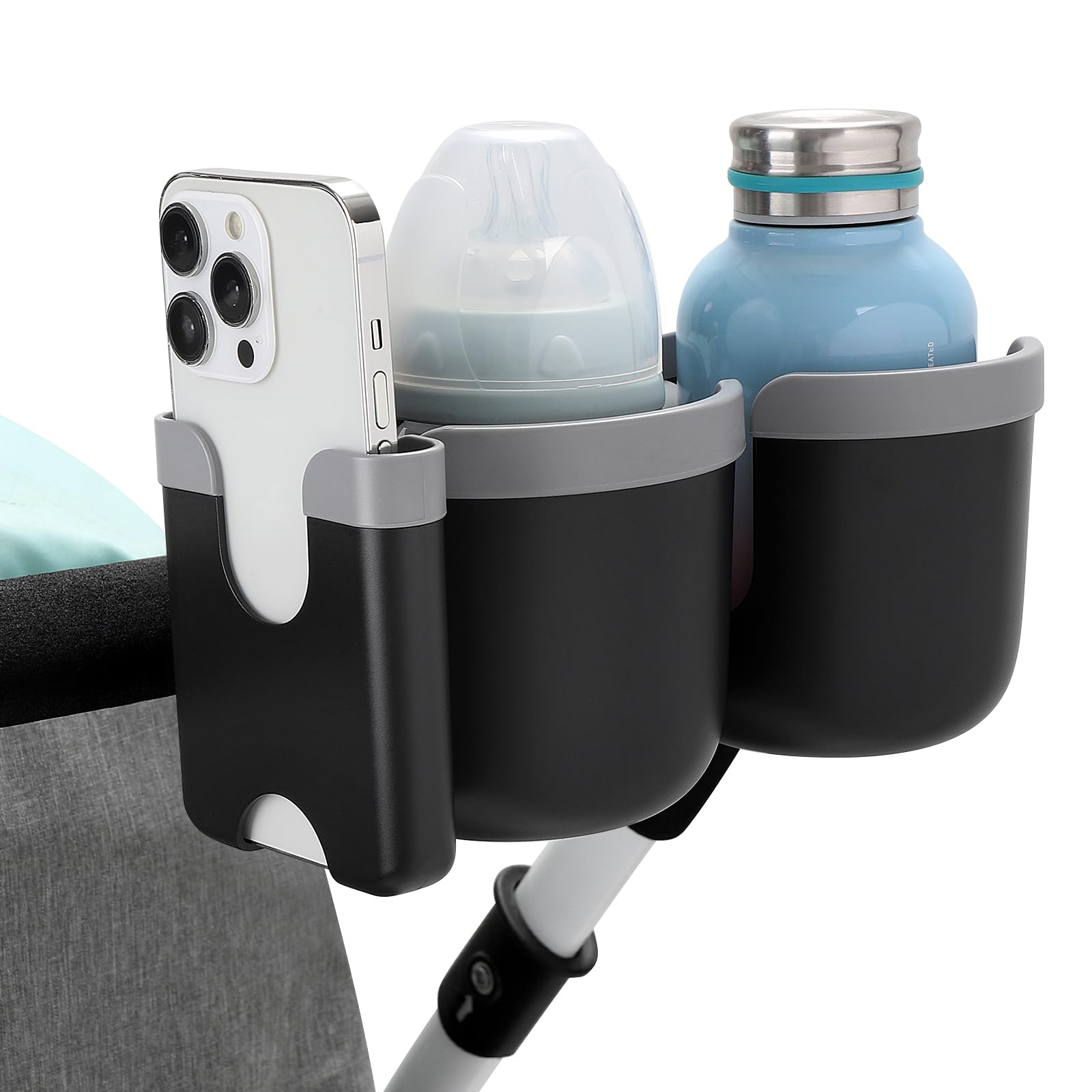 Accmor bottle holder with silicone petals stabilizes cups on uneven surfaces.