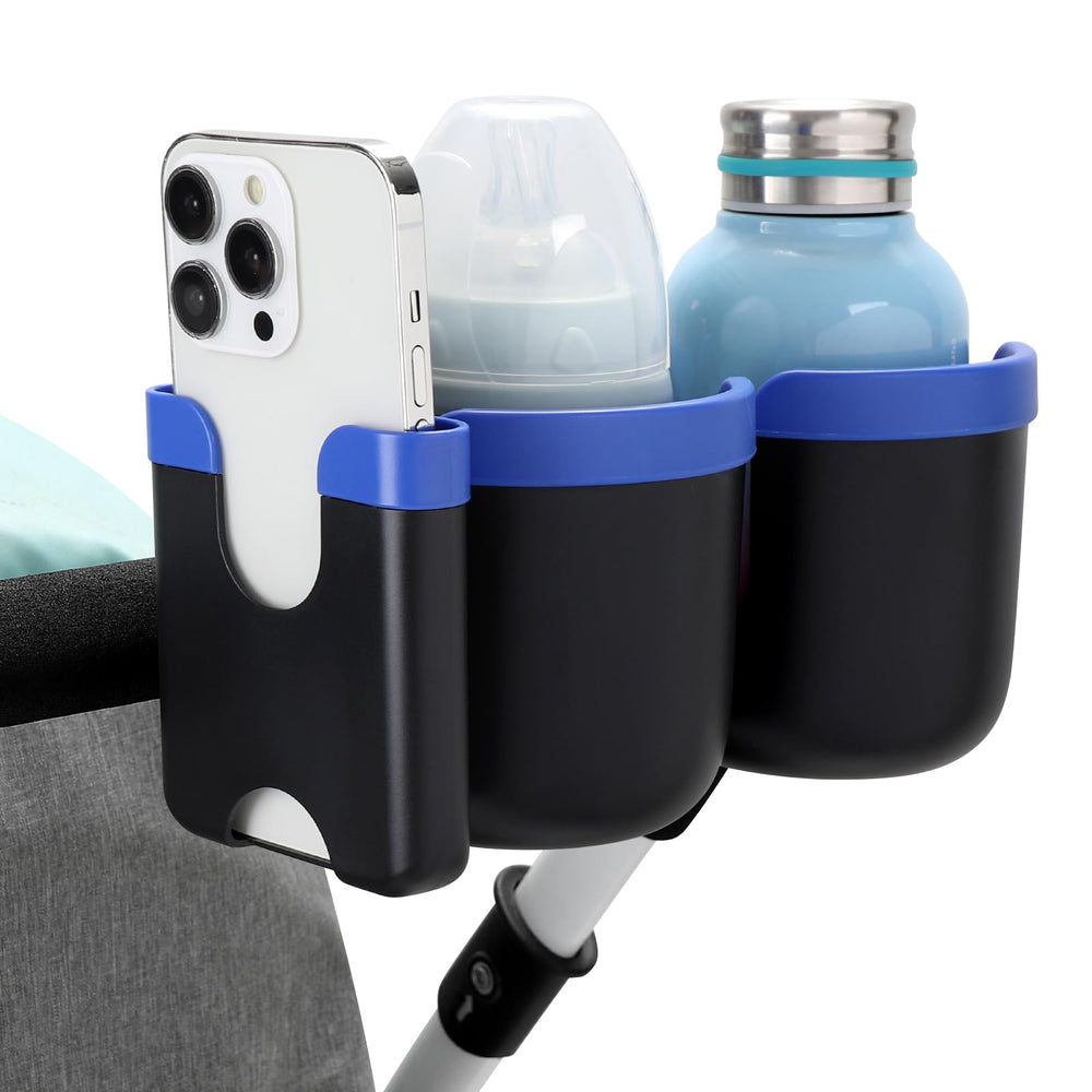 Accmor bottle secured by silicone petals for stable carriage.