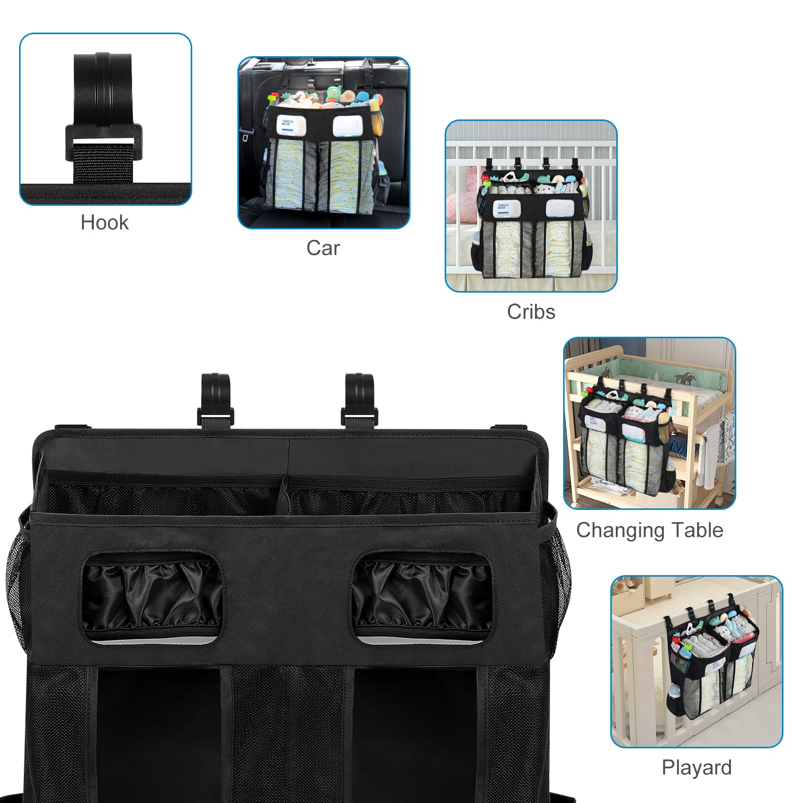 Accmor bottom pockets store bottles and larger items