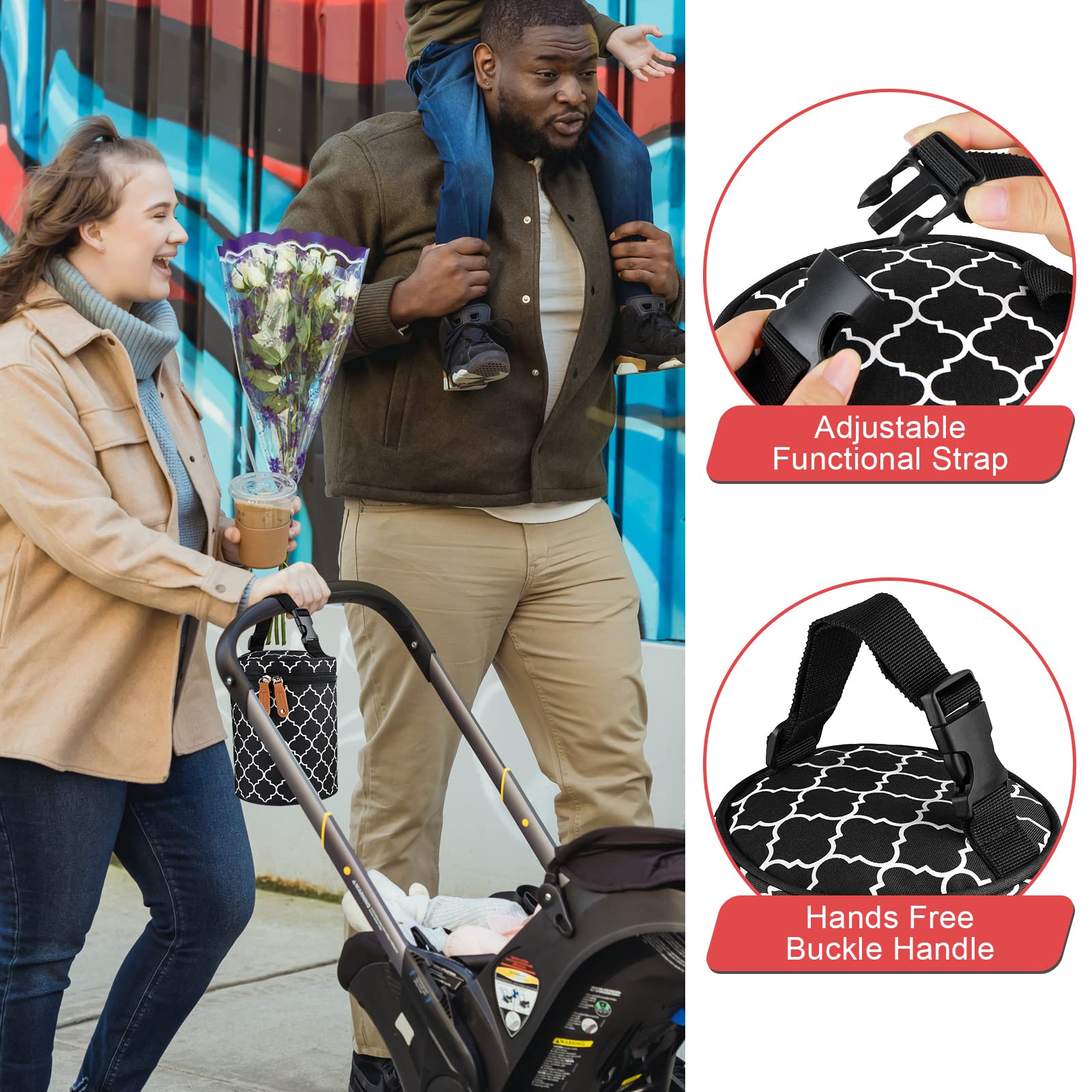 Accmor interior mesh pocket for small items like pacifiers and ice bags