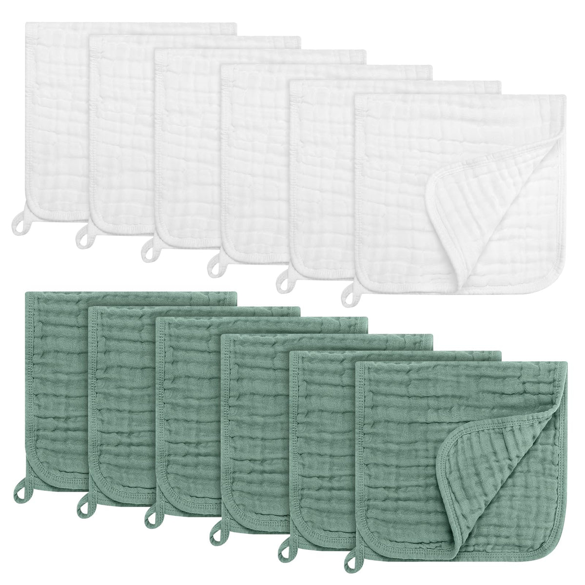 Accmor burp cloth soft close-up highlights gentle cotton texture for tender baby skin.