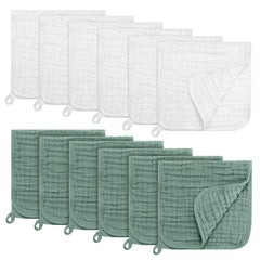 Accmor burp cloth soft close-up highlights gentle cotton texture for tender baby skin.