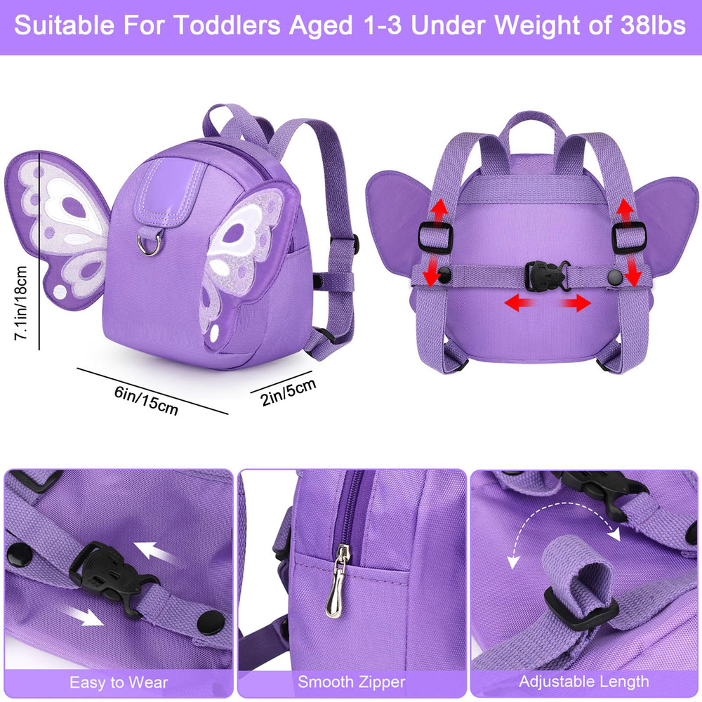 Accmor butterfly pattern backpack leash attachment for safer exploration.