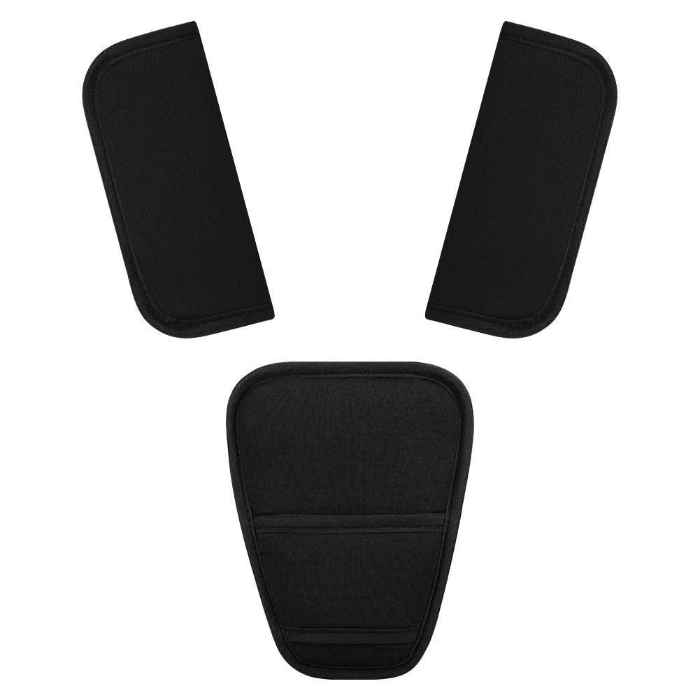 Accmor car seat strap shoulder pad cushions baby's skin for comfortable rides.