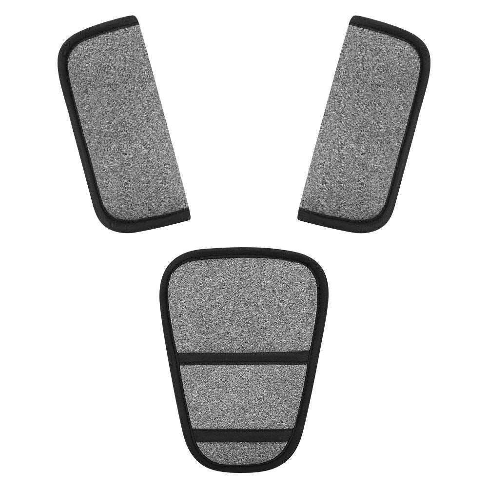 Accmor car seat straps shoulder pad closeup shows soft padding for delicate baby skin.