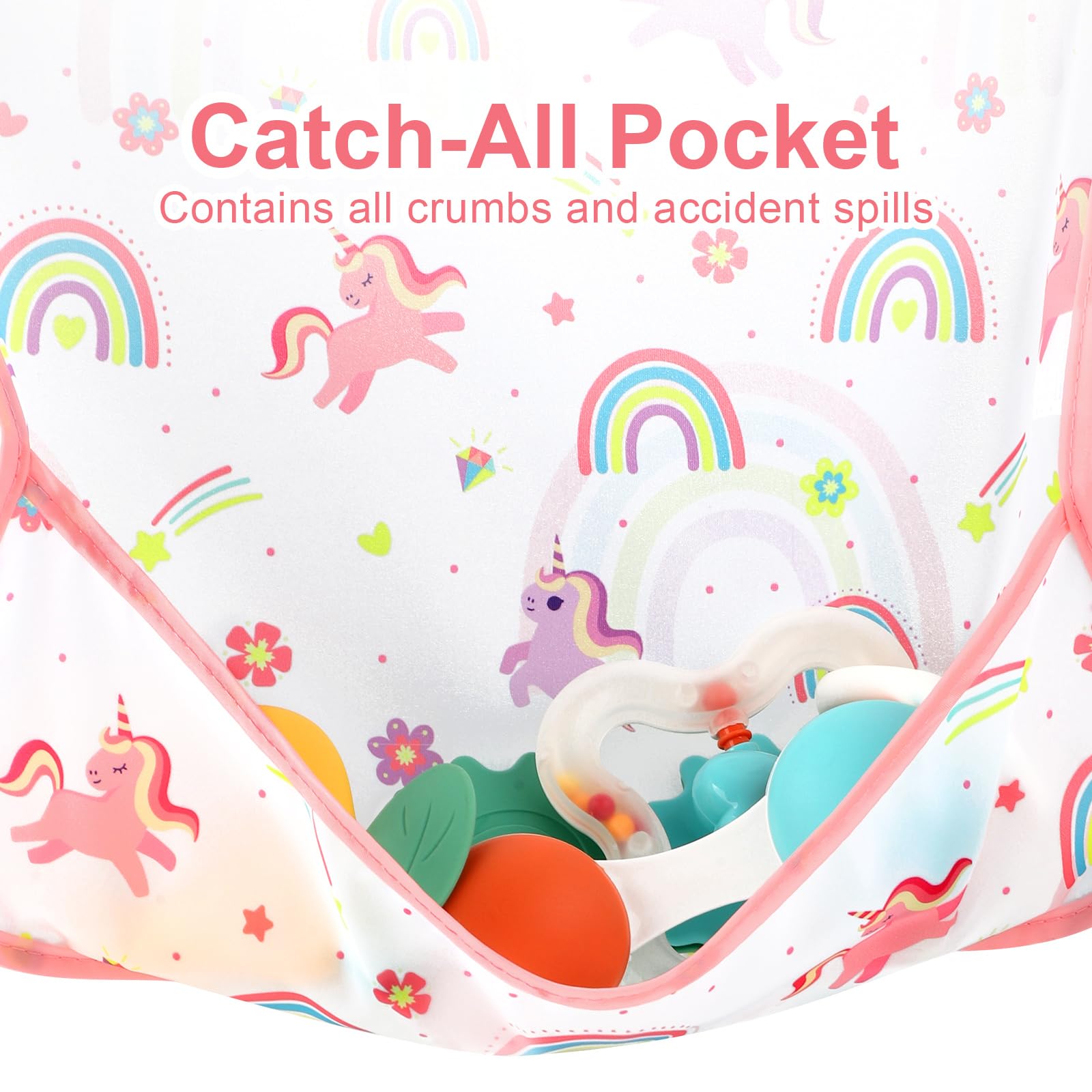 Accmor catch-all pocket collects crumbs for quick, simple cleanup.
